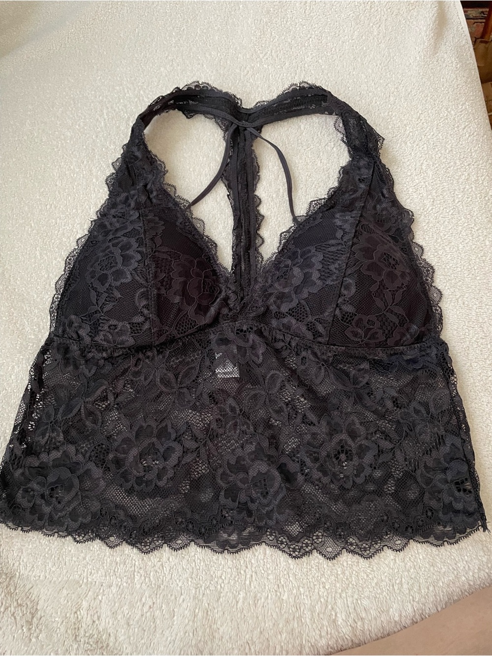 Wishlist Black Lace Halter Bralette